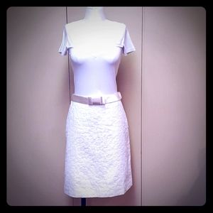 Michael Kors white floral pencil skirt